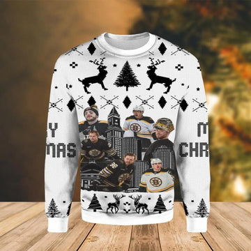 David Pastrnak Boston Bruins Ugly Christmas Sweater, NHL Christmas Sweater Moonbestprint