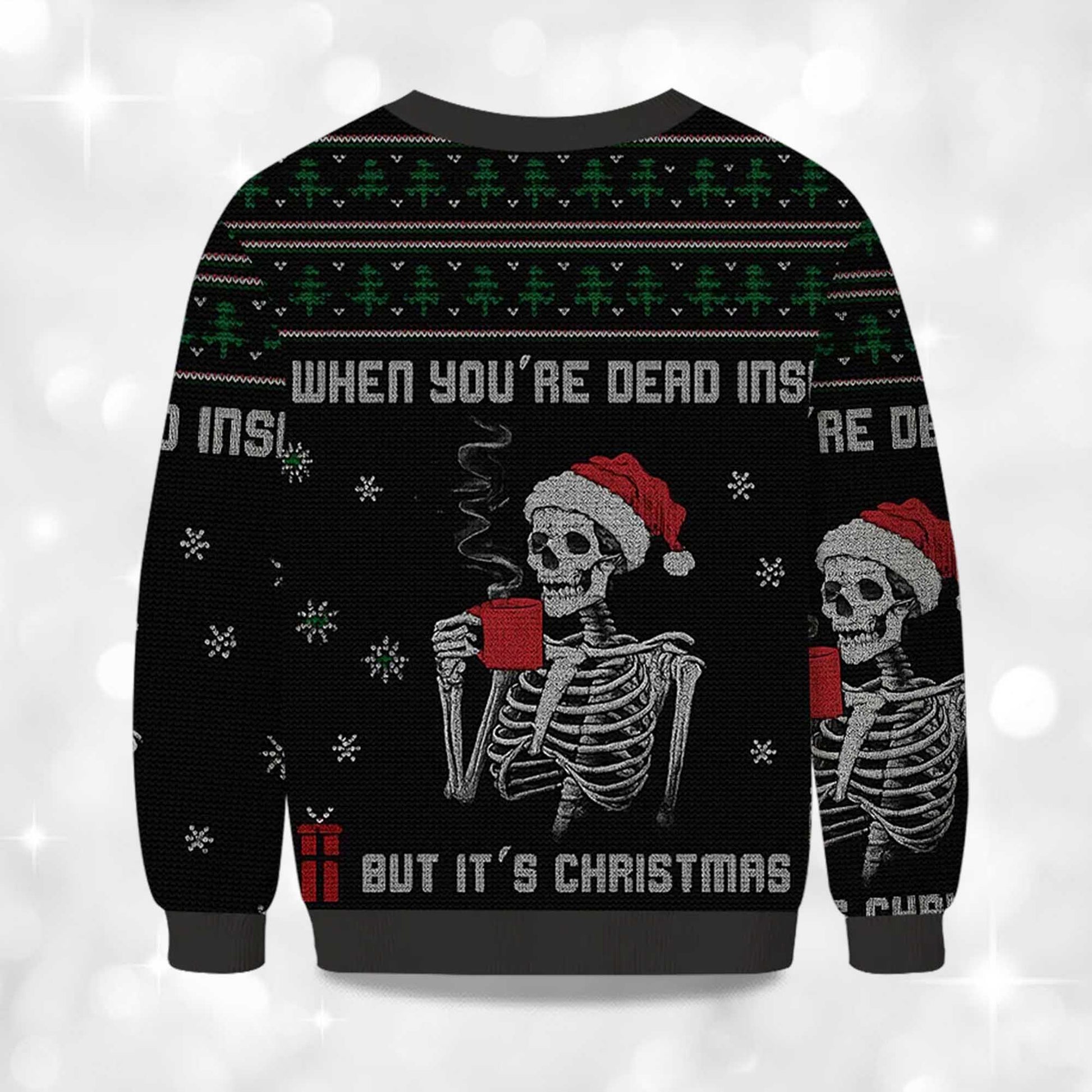 2026 Dead Inside Festive Outside Christmas Ugly Sweater Moonbestprint