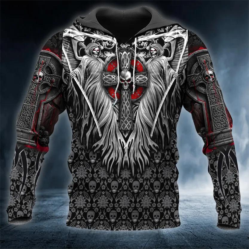 Death Angel Cross Skull 3D Hoodie Moonbestprint