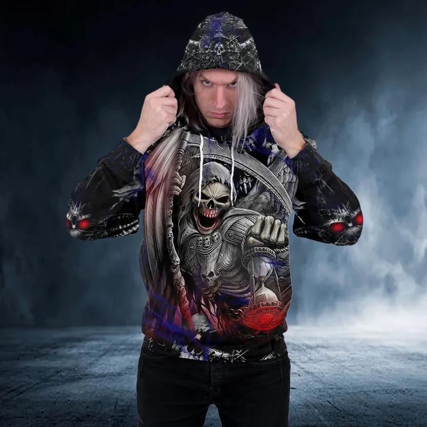 Death Ghost Skull 3D Hoodie Moonbestprint