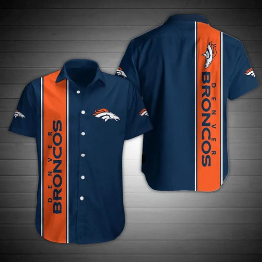 Denver Broncos 1 Nfl Gift For Fan Football Graphic Print Short Sleeve Hawaiian Shirt, NFL Hawaiian Shirt Moonbestprint