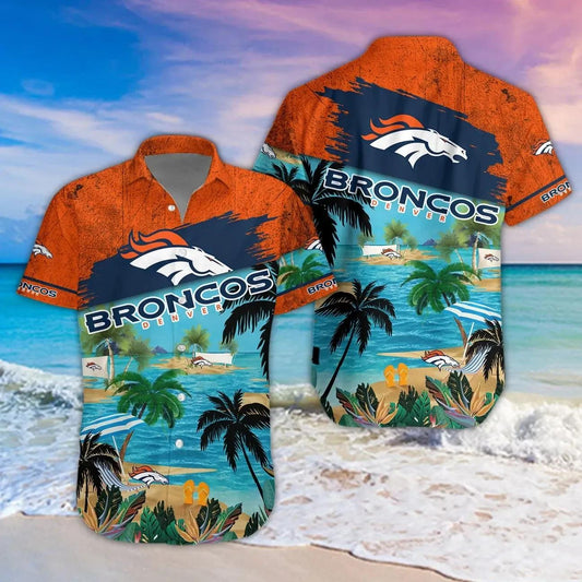 Denver Broncos Aloha Shirt, NFL Hawaiian Shirt Moonbestprint