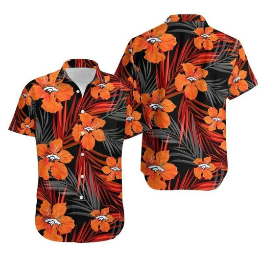 Denver Broncos Flower Hawaii Shirt Summer Collection, NFL Hawaiian Shirt Moonbestprint