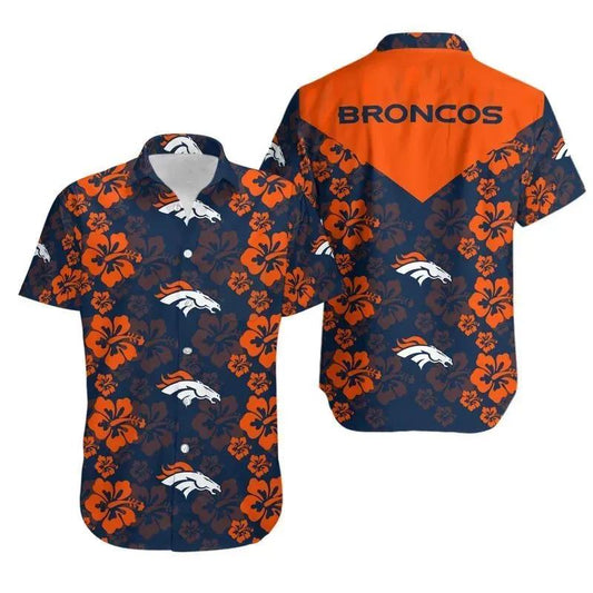 Denver Broncos Flowers Hawaii Shirt Summer Collection, NFL Hawaiian Shirt Moonbestprint