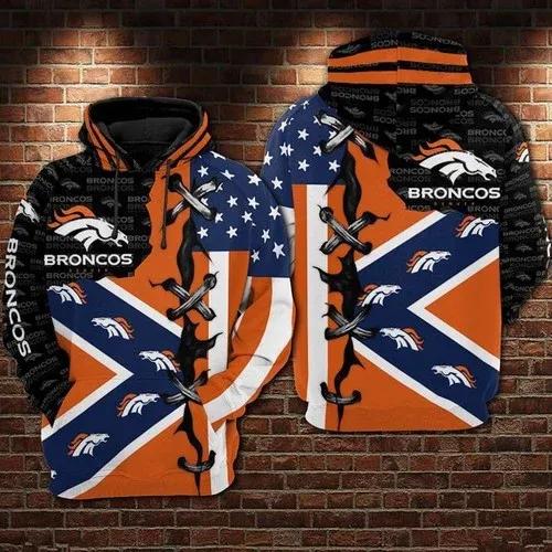 Denver Broncos Football American Denver 3D Hoodie, NFL Hoodie Moonbestprint