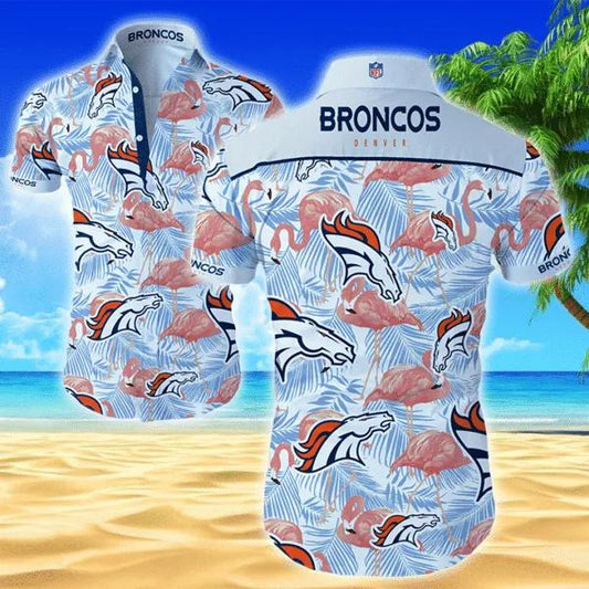 Denver Broncos Funny Nfl Hawaiian Graphic Print Short Sleeve Hawaiian Shirt, NFL Hawaiian Shirt Moonbestprint