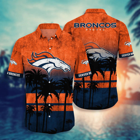 Denver Broncos Hawaii Shirt Short Style Hot Trending Summer, NFL Hawaiian Shirt Moonbestprint