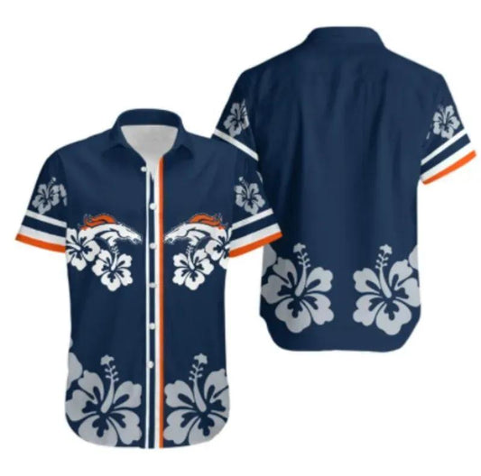 Denver Broncos Hibiscus Flower Hawaii Shirt Summer Collection, NFL Hawaiian Shirt Moonbestprint