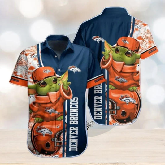 Denver Broncos NFL Baby Yoda Hawaiian Shirt, NFL Hawaiian Shirt Moonbestprint