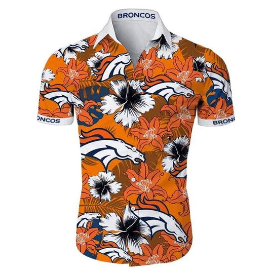 Denver Broncos NFL Flower Summer Pattern Hawaiian Shirt, NFL Hawaiian Shirt Moonbestprint