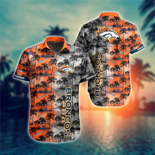 Denver Broncos NFL Mix Color Hawaiian Shirt, NFL Hawaiian Shirt Moonbestprint