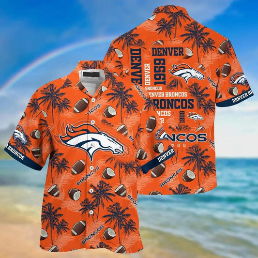 Denver Broncos Nfl Beach Shirt New Gift For Summer Hawaiian Shirt, NFL Hawaiian Shirt Moonbestprint