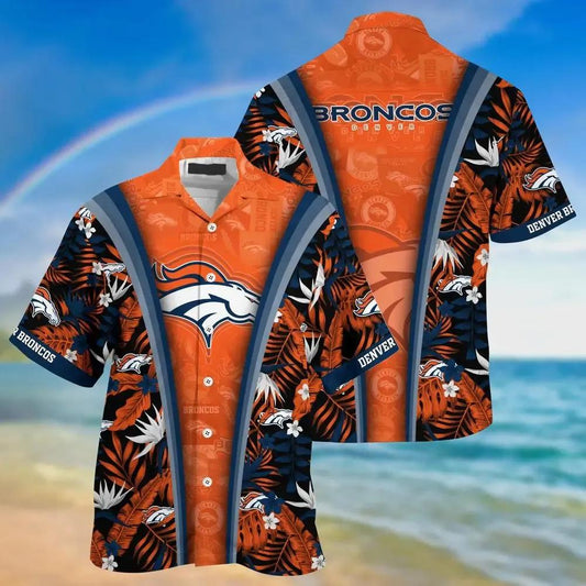 Denver Broncos Nfl Beach Summer Hawaiian Sas Gifts For Sports Football Fans, NFL Hawaiian Shirt Moonbestprint