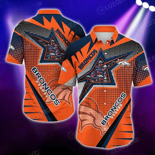 Denver Broncos Nfl Football Beach Shirt For This Summer Graphic Print Hawaiian Shirt Big Fans, NFL Hawaiian Shirt Moonbestprint