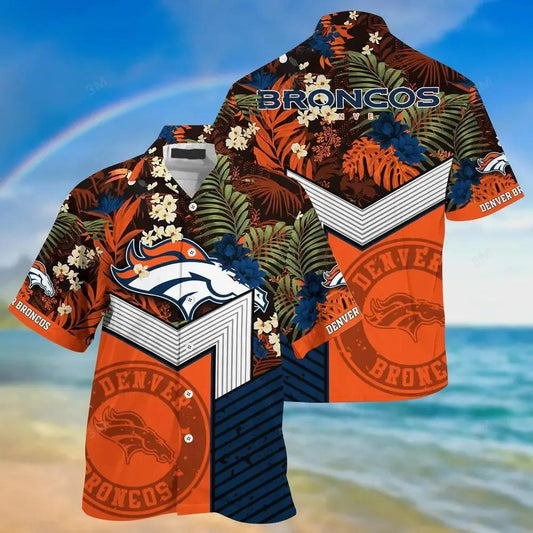Denver Broncos Nfl Football Beach Shirt – This Summer Hawaiian Sas For Big Fans, NFL Hawaiian Shirt Moonbestprint
