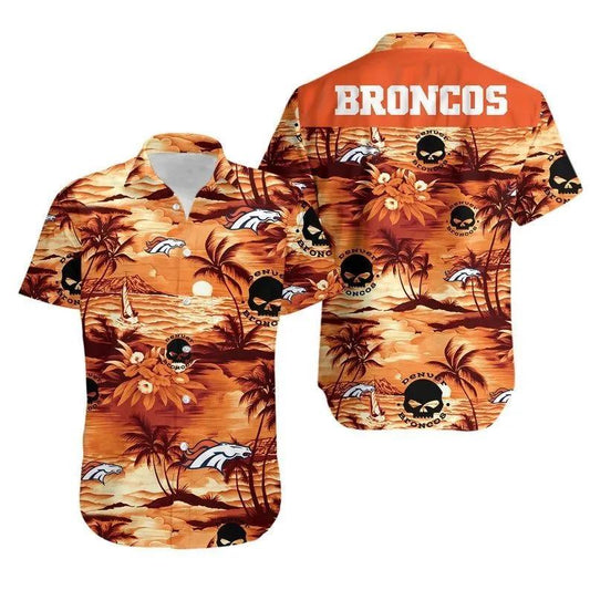 Denver Broncos Nfl Football Hawaiian Graphic Print Short Sleeve Hawaiian Shirt, NFL Hawaiian Shirt Moonbestprint