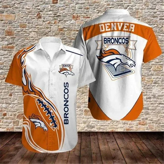 Denver Broncos Nfl Gift For Fan Football Graphic Print Short Sleeve Hawaiian Shirt, NFL Hawaiian Shirt Moonbestprint