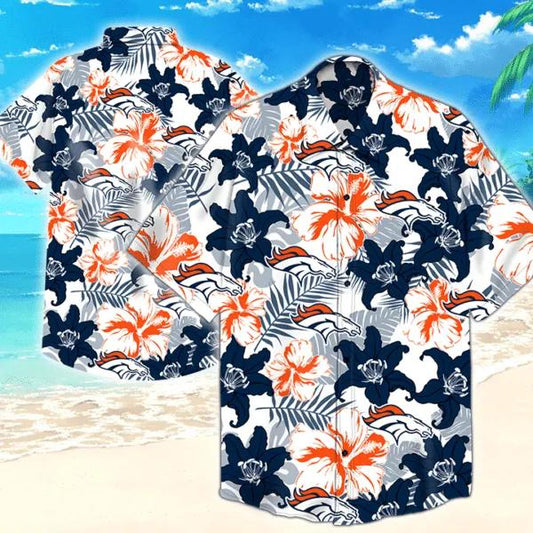 Denver Broncos Nfl Hawaiian Graphic Print Short Sleeve Hawaiian Shirt 3, NFL Hawaiian Shirt Moonbestprint