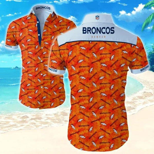 Denver Broncos Nfl Hawaiian Graphic Print Short Sleeve Hawaiian Shirt, NFL Hawaiian Shirt Moonbestprint