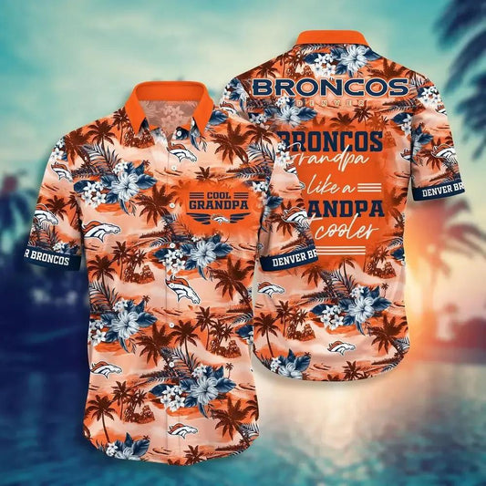 Denver Broncos Nfl Hawaiian Sas For Grandparent New Trending Beach Shirt, NFL Hawaiian Shirt Moonbestprint