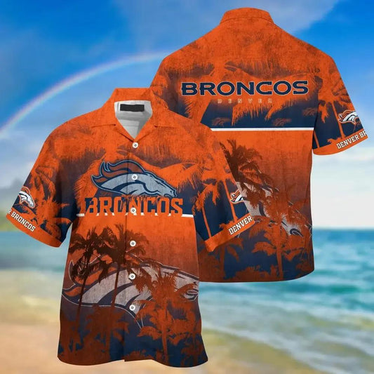 Denver Broncos Nfl Hawaiian Sas Style Tropical Pattern Hot Trending Summer For Awesome Fans, NFL Hawaiian Shirt Moonbestprint