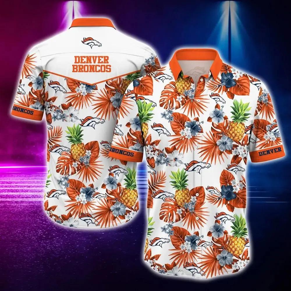 Denver Broncos Nfl Hawaiian Sas Tropical Pattern Graphic Hawaii Shirt For Best Fan Ever, NFL Hawaiian Shirt Moonbestprint