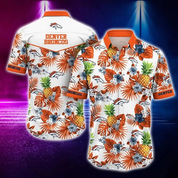 Denver Broncos Nfl Hawaiian Sas Tropical Pattern Graphic Hawaii Shirt For Best Fan Ever, NFL Hawaiian Shirt Moonbestprint