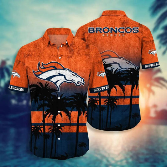 Denver Broncos Nfl Hawaiian Sas Tropical Pattern Graphic New Collection Summer Gift For Fan Nfl, NFL Hawaiian Shirt Moonbestprint