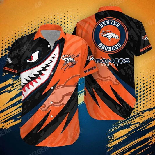 Denver Broncos Nfl Hawaiian Shirt Graphic 3D Printed New Trends Summer For Fan Nfl, NFL Hawaiian Shirt Moonbestprint