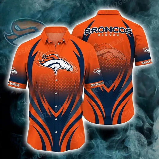 Denver Broncos Nfl Hawaiian Shirt Short Style Hot Trending Summer For Awesome Fans, NFL Hawaiian Shirt Moonbestprint