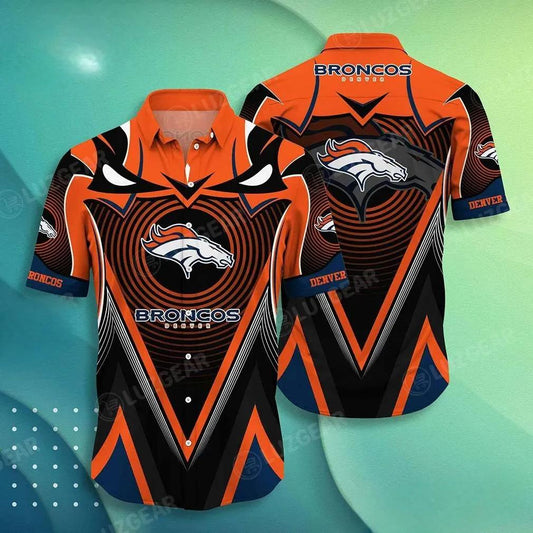 Denver Broncos Nfl Hawaiian Shirt Short Style New Hot Trending Summer Best Gift For Men Women, NFL Hawaiian Shirt Moonbestprint