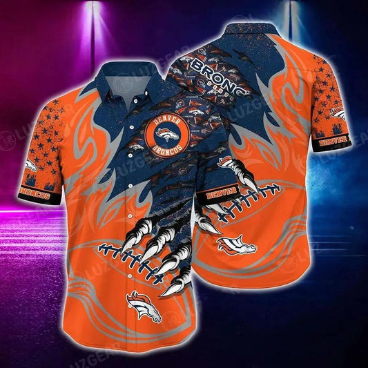 Denver Broncos Nfl Hawaiian Shirt Style Vintage Summer Beach Shirt Best Gift For Fans, NFL Hawaiian Shirt Moonbestprint