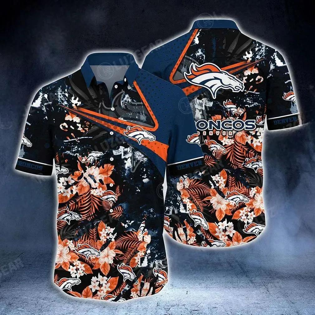 Denver Broncos Nfl Hawaiian Shirt Tropical Pattern New Hot Trend Summer For Sports Fans Nfl, NFL Hawaiian Shirt Moonbestprint