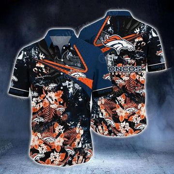 Denver Broncos Nfl Hawaiian Shirt Tropical Pattern New Hot Trend Summer For Sports Fans Nfl, NFL Hawaiian Shirt Moonbestprint