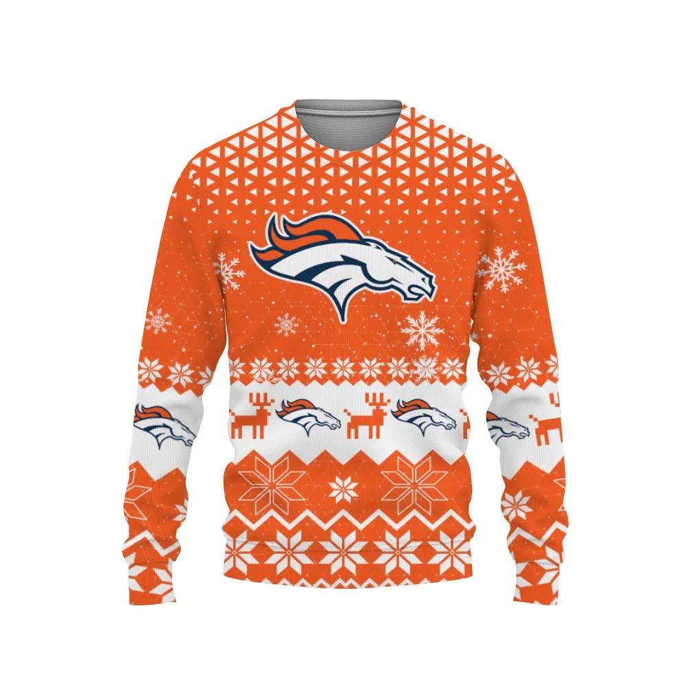 Denver Broncos Sports Football American Ugly Christmas Sweater, NFL Christmas Sweater Moonbestprint