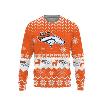 Denver Broncos Sports Football American Ugly Christmas Sweater, NFL Christmas Sweater Moonbestprint