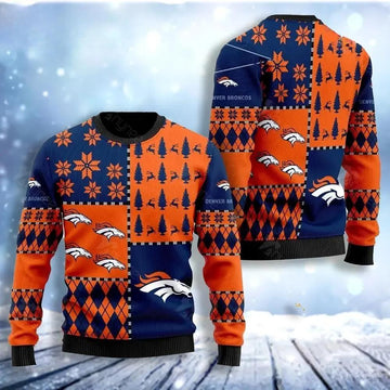 Denver Broncoss Best Christmas Ugly Chrismas Sweater, NFL Christmas Sweater Moonbestprint