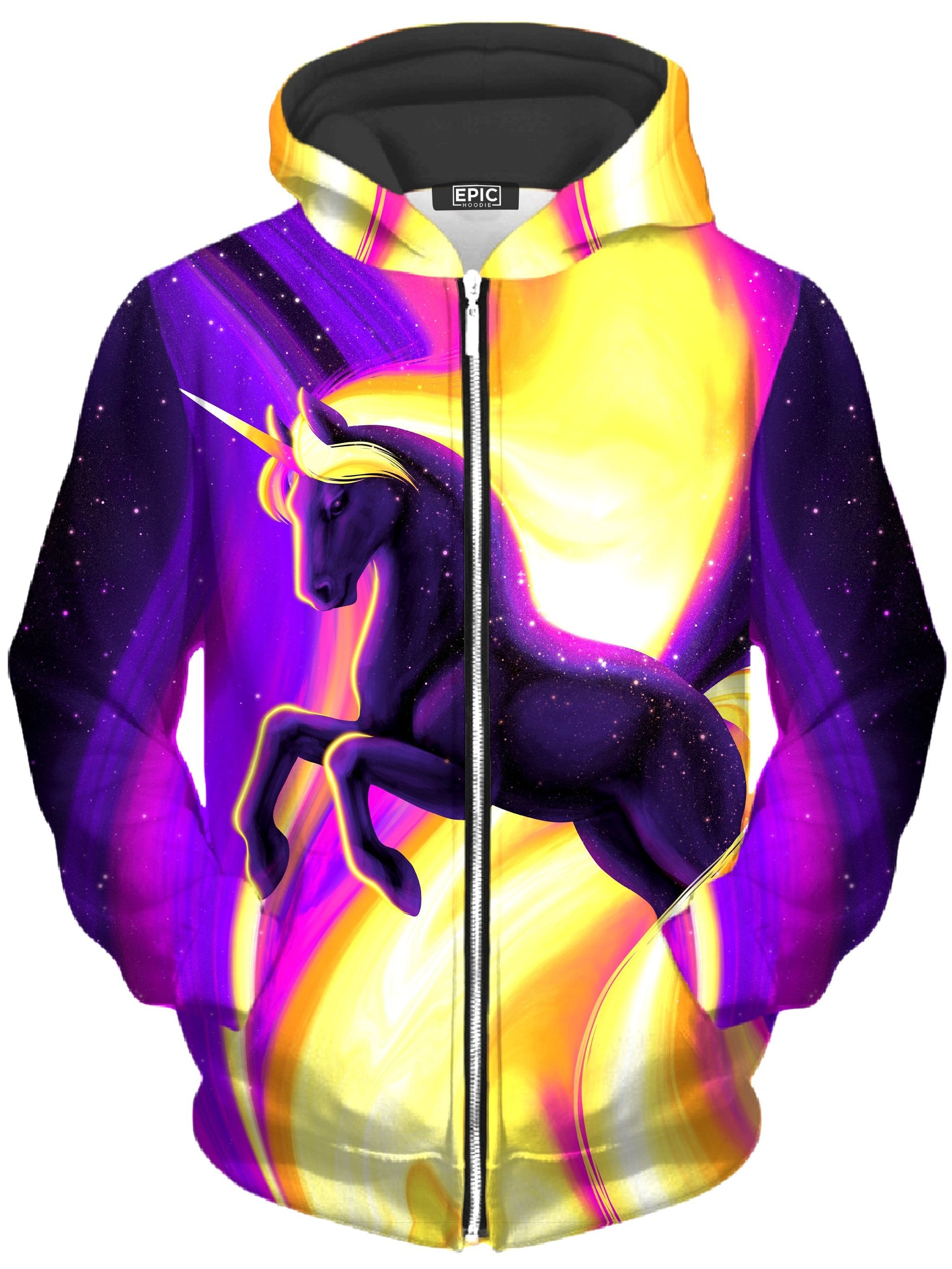 Liquid Unicorn Unisex Zip-Up Hoodie -Moonbestprint