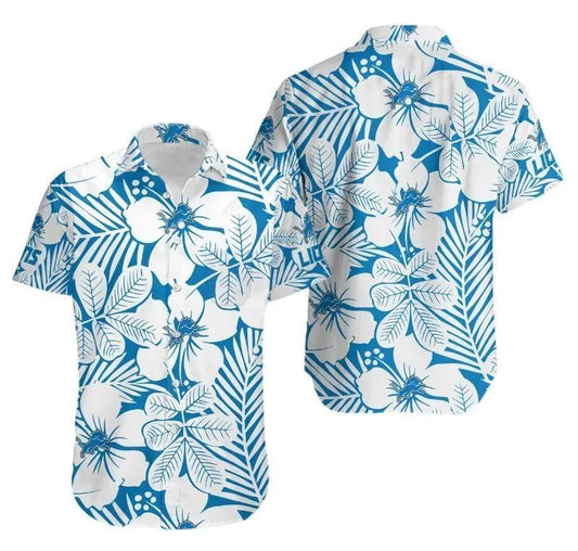 Detroit Lions Flower Hawaii Shirt Summer Collection, NFL Hawaiian Shirt Moonbestprint
