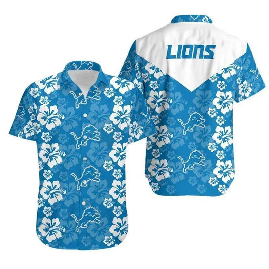 Detroit Lions Flowers Hawaii Shirt Summer Collection, NFL Hawaiian Shirt Moonbestprint
