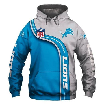 Detroit Lions Highway Letter 3D Hoodie, NFL Hoodie Moonbestprint