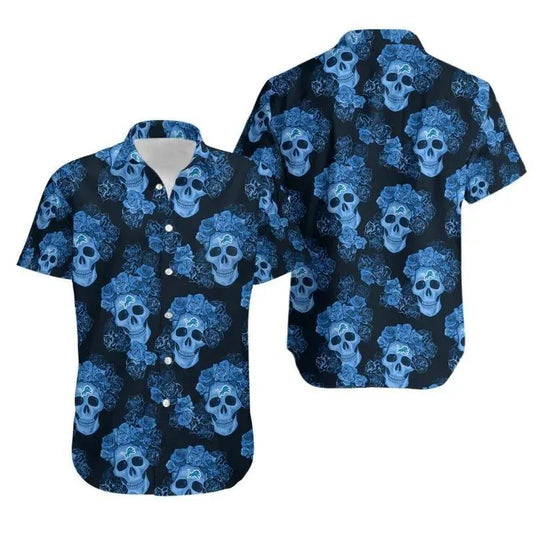 Detroit Lions Mystery Skull And Flower Hawaii Shirt Summer Collection, NFL Hawaiian Shirt Moonbestprint