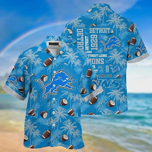 Detroit Lions Nfl Beach Shirt New Gift For Summer Hawaiian Shirt, NFL Hawaiian Shirt Moonbestprint