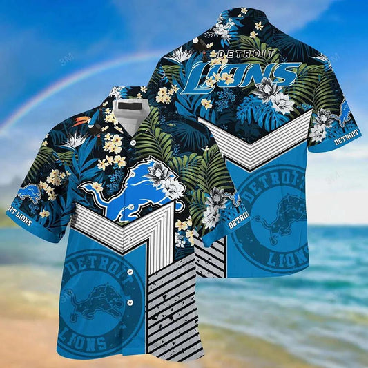 Detroit Lions Nfl Football Beach Shirt – This Summer Hawaiian Sas For Big Fans, NFL Hawaiian Shirt Moonbestprint