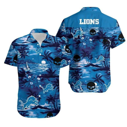 Detroit Lions Nfl Football For Men Hawaiian Graphic Print Short Sleeve Hawaiian Shirt, NFL Hawaiian Shirt Moonbestprint