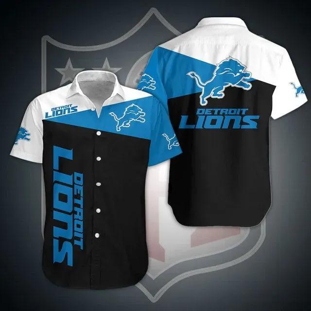 Detroit Lions Nfl Gift For Fan Football Graphic Print Short Sleeve Hawaiian Shirt 9, NFL Hawaiian Shirt Moonbestprint