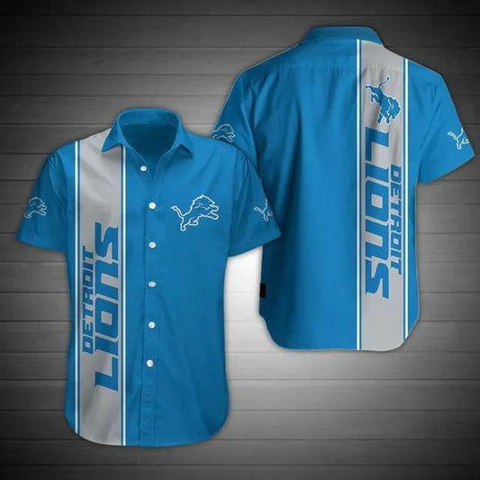 Detroit Lions Nfl Gift For Fan Football Graphic Print Short Sleeve Hawaiian Shirt, NFL Hawaiian Shirt Moonbestprint