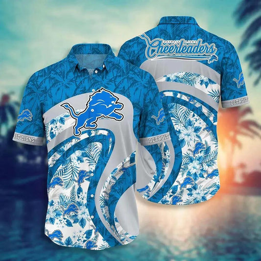 Detroit Lions Nfl Hawaii Shirt Graphic Floral Tropical Pattern This Summer For Fan, NFL Hawaiian Shirt Moonbestprint