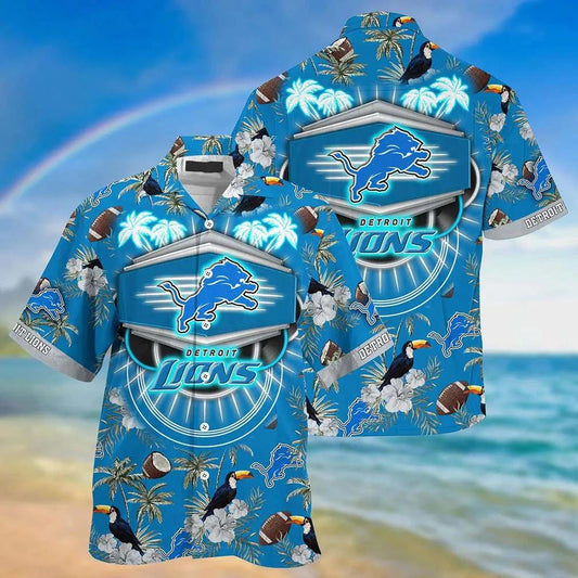 Detroit Lions Nfl Hawaiian Sas This Summer For Your Loved Ones, NFL Hawaiian Shirt Moonbestprint
