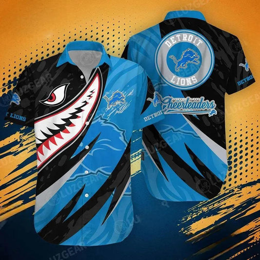 Detroit Lions Nfl Hawaiian Shirt Graphic 3D Printed New Trends Summer For Fan Nfl, NFL Hawaiian Shirt Moonbestprint